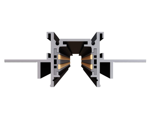 ST1004.429.12 Шинопровод магнитный встраиваемый под ГКЛ 12мм ST-Luce Черный L2000мм(заглушки в комп) SKYLINE 48+ фото 2