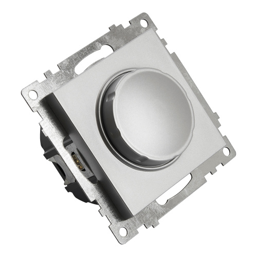 Выключатель диммирующий TRIAC(механизм), STEKKER GLS10-7106-03, 250V, 500W, серия Катрин, серебро фото 4