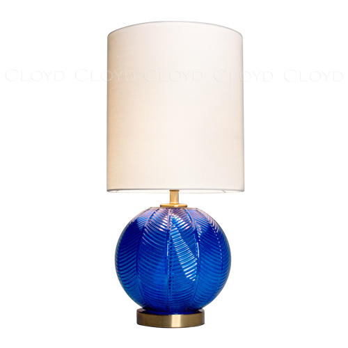 Настольная лампа Cloyd ARBUSS T1 / выс. 61 см - латунь - синее стекло (арт.30120) фото 3
