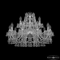 Люстра хрустальная 1409/10+5/240 Ni Bohemia Ivele Crystal (Богемия Ивеле Кристалл)
