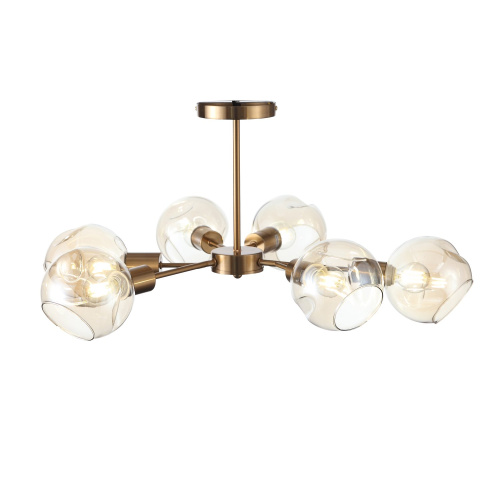 Уценка SLE155302-06 Светильник потолочный Античная медь/Янтарный E14 6*60W GENTORE фото 6