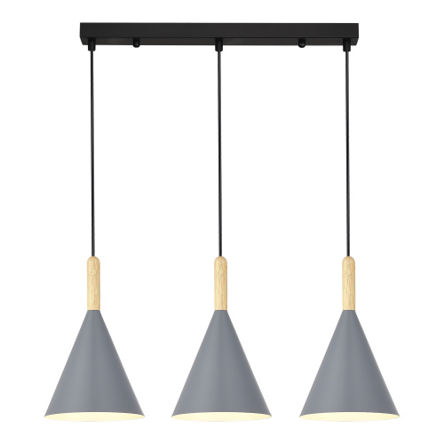 SLE1255-413-03 Светильник подвесной Черный/Серый E27 3*40W ARKET фото 4