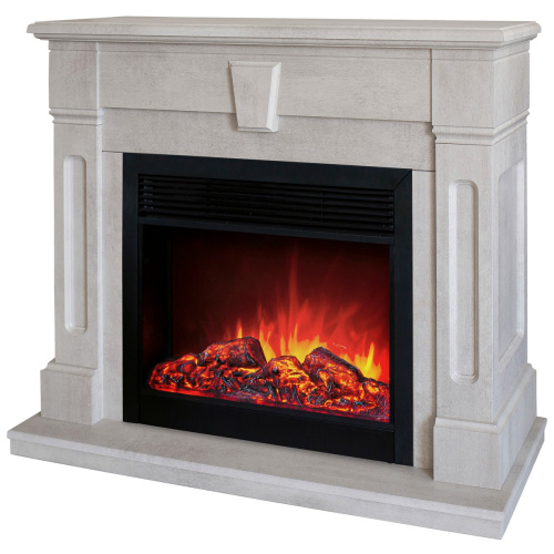 Каминокомплект KELLIE/БРИСТОЛЬ Бетон светлый с очагом Электроочаг MOONBLAZE LUX/МУНБЛЕЙЗ фото 2