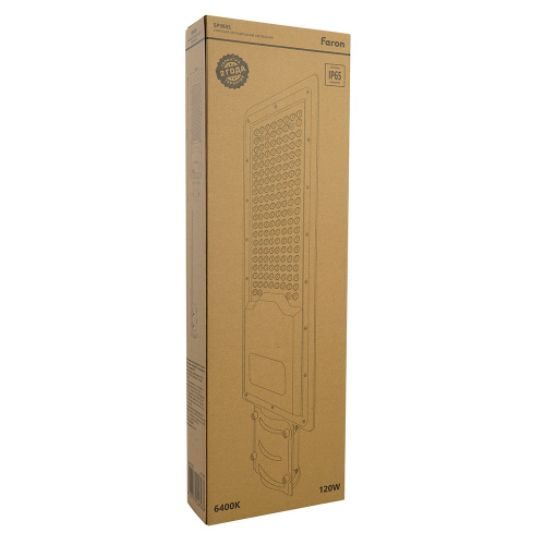 Светодиодный уличный консольный светильник Feron SP3035 120W 6400K 230V, серый фото 11