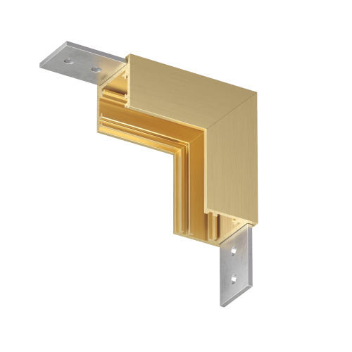 TR5732-SB Угловой элемент для трека SHINE BASE 90° стена-потолок, сатинированная латунь, алюминий фото 3