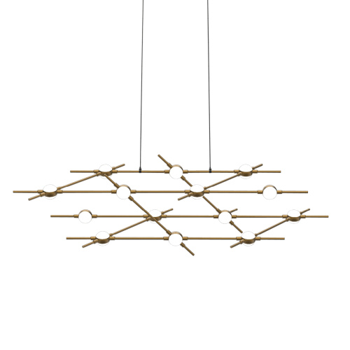 Люстра Molecular 14 black/gold