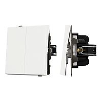 Механизм выключателя двухклавишный проходной SWT-TENDO-MKP2-SFPL-WH (230V, 10A) Arlight 054556