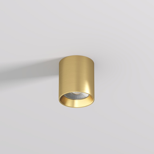 DK2610-SB Накладной светильник SHINE TUBE со светодиодом, D70*H80, IP20, 3000К, 10W, RA?90, сатинированная латунь, алюминий фото 3