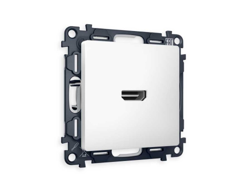 Комплект механизма розетки HDMI 2.0 AMBRELLA VOLT ALFA Белый матовый 40V/500mA 2.0GHz 5-18Gbit/s QUANT (AP1340, VM222) MA134010