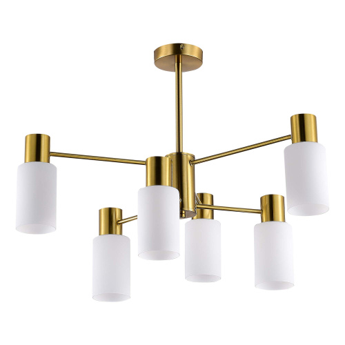 SLE1139-302-06 Светильник потолочный Латунь/Белый E14 6*60W GESSI фото 4