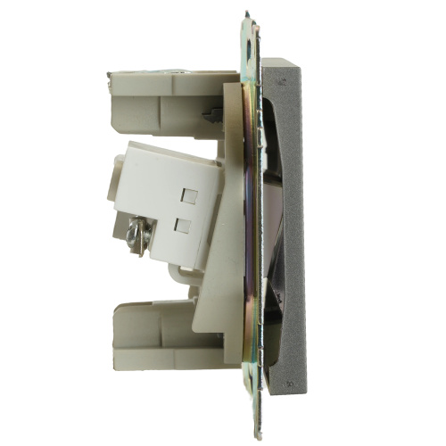 Розетка TV + компьютерная RJ-45 (механизм), серия Катрин, графит, GLS00-7106-06 фото 6