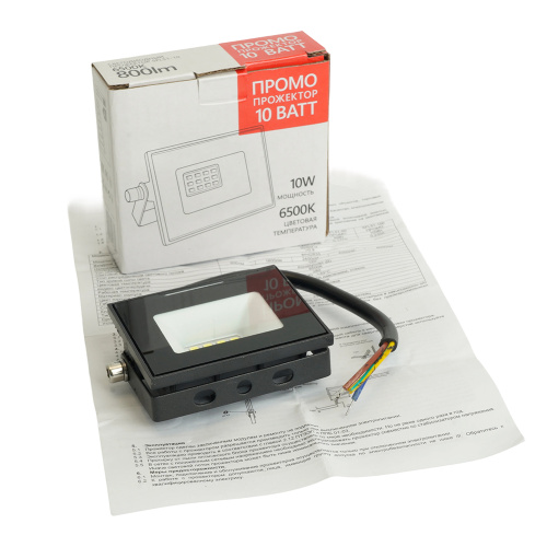 Светодиодный прожектор SAFFIT SFL51-10 IP65 10W 6500K черный фото 7
