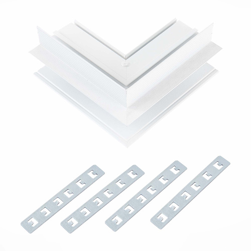 ST007.559.00 Внешний угол-соединитель для встраиваемого магнитного шинопровода ST-Luce Белый SKYLINE 48 фото 2