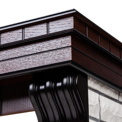 Каминокомплект COUNTRY/БРУКЛИН Античный дуб с очагом Электроочаг EVRIKA 25.5 фото 8