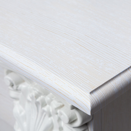 Электрокамин RealFlame Stefania WT белое золото с очагом Majestic Lux Brass фото 3