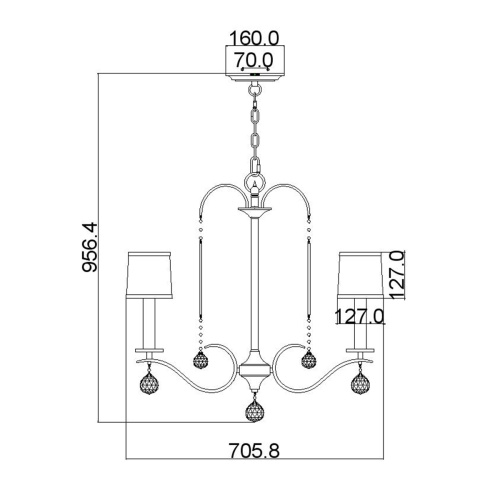 Люстра QZ-WHITNEY5 Quoizel, арт. QZ-WHITNEY5 фото 7