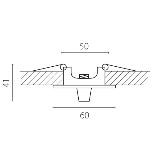 Чаша потолочная встраиваемая Lightstar Due Hermes 510007 фото 5