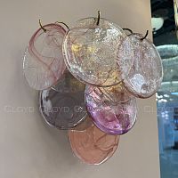 Бра Cloyd LINZE-B W2 / выс. 32 см - латунь - розов.стекло (арт.20481)