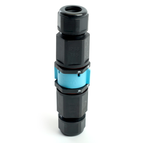 Соединитель-коннектор LD540  разъемный с замком 3-контактный, с пружинным контактом IP68, черный фото 8