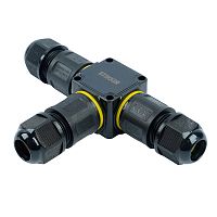 Соединитель-коннектор для проводов T 3-контактный LD556 STEKKER, водонепрониц. пружинный контакт