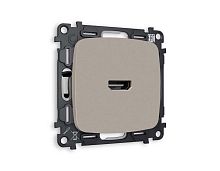 Комплект механизма розетки HDMI 2.0 AMBRELLA VOLT OMEGA Серо-бежевый матовый 40V/500MO 2.0GHz 5-18Gbit/s QUANT (OP3740, VM222) MO374010