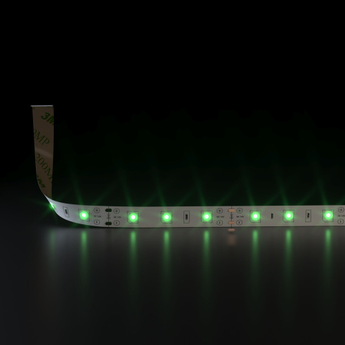 Светодиодная лента 12 В 4,8 Вт/м 60 Led/м 2835 IP20, зеленый, 5 м Лента светодиодная 12V 4,8W 60Led 2835 IP20 зеленый, 5м фото 2
