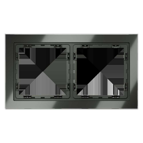 Рамка стеклянная Voltum S70 на 2 поста, (титан, стекло) VLS110206 Рамка стеклянная Voltum S70 на 2 поста, (титан, стекло) VLS110206