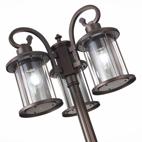 SL080.425.03 Светильник уличный наземный ST-Luce Темный кофе/Прозрачный, Темный кофе E27 3*100W LASTERO фото 11