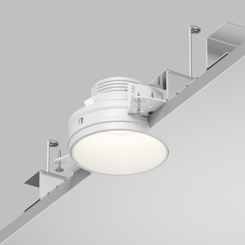 Встраиваемый светильник для ГКЛ SPOT HIDE, до 15 Вт LED, GU10, IP20, алюминий, белый фото 4