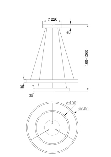 Подвесной светильник Maytoni MOD058PL-L55W4K фото 9