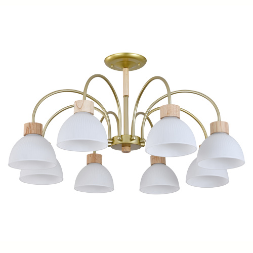 Светильник на штанге 150005/8R E27*60W Gold/Wood фото 2