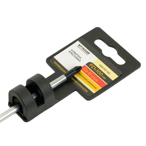 Отвертка крестовая STEKKER Pz 1 х 100 мм, Cr-V, SDM-PZ1-100 фото 7