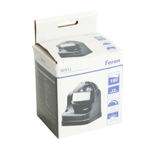 Датчик движения 1200W 12m 180° черный, SEN11 фото 9