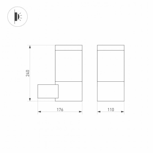 Уличный настенный светодиодный светильник Arlight LGD-Stem-Wall-10W Warm3000 029985 фото 3
