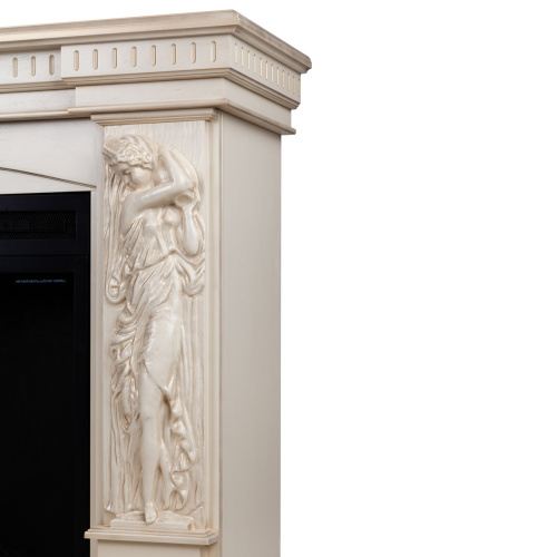 Электрокамин RealFlame Diva 33 WT белый дуб с золотой патиной с очагом Firespace 33 S IR фото 5