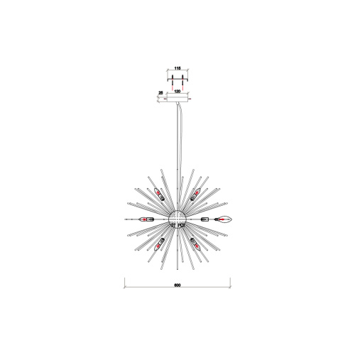 Подвесной светильник Vele Luce Brina VL5674P10 фото 4