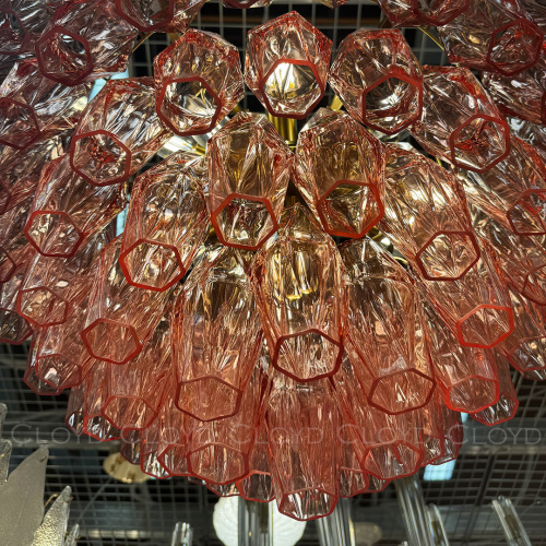 Люстра Cloyd CALCUTTA C6 / Ø60 см - латунь - розов.стекло (арт.11684) фото 6