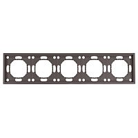 Рамка STEKKER, PFR00-5005-09 5-местная, серия Эмили, антрацит, soft touch
