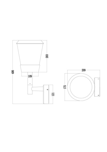 Уличный настенный светильник Outdoor O039WL-01B фото 2