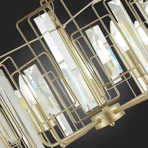 SLE103403-05 Светильник подвесной Шампань/Прозрачный E14 5*40W GIANO фото 3