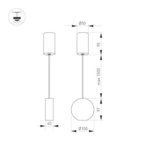 Подвесной светодиодный светильник Arlight SP-Elementa-Roll-R100-9W Warm3000 032769 фото 3