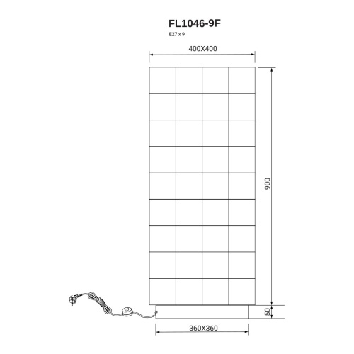 Торшер Basis FL1046-9F фото 6