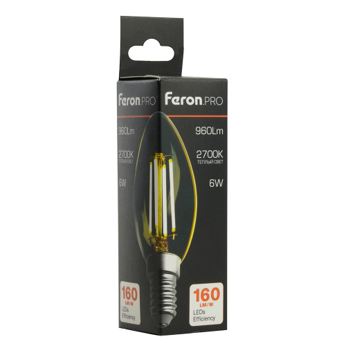 Лампа светодиодная Feron.PRO LB-1206 Свеча E14 980LM 6W 175-265V 4000K фото 9
