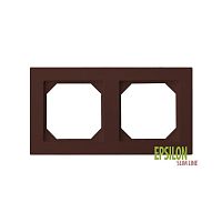 Рамка 2-постовая Liregus Epsilon коричневый 28-152