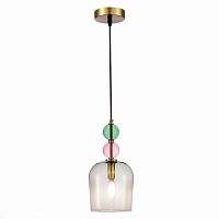 SL2000.223.01 Подвес ST-Luce Золотистый/Розовый E14 1*40W GEA