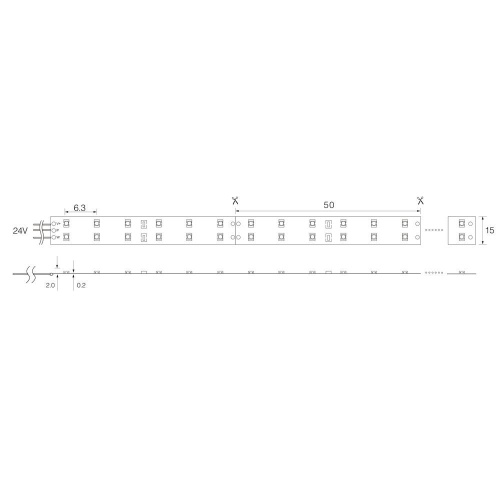 Светодиодная LED лента Feron LS603, 60SMD(2835)/м 4.8Вт/м 12V 5м 3000К фото 3