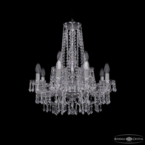 Люстра хрустальная 1403/8+4/195/h-60 Ni