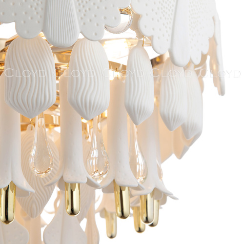 Люстра Cloyd PLINSE C12 / Ø61 см - керамика - золото (арт.11456) фото 3