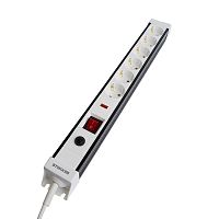 Сетевой фильтр 6-местный с/з STEKKER 3x1мм2, 5 м, 250В, 16А, серия Techno, HM22-61-05, белый