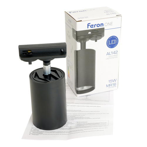 Светильник Feron.ONE AL142 трековый однофазный на шинопровод под лампу GU10, черный фото 2